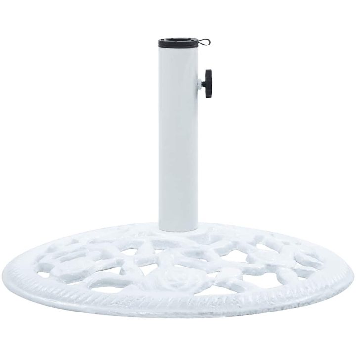 Parasollfot vit 12 kg 48 cm gjutjärn vidaXL 48 x 48 x 33 cm – bild 2