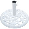Parasollfot vit 12 kg 48 cm gjutjärn vidaXL 48 x 48 x 33 cm – miniatyr 4