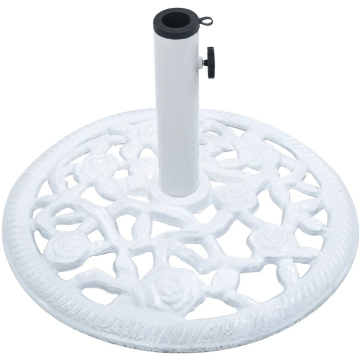 Parasollfot vit 12 kg 48 cm gjutjärn vidaXL 48 x 48 x 33 cm – bild 4