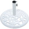 Parasollfot vit 12 kg 48 cm gjutjärn vidaXL 48 x 48 x 33 cm – miniatyr 5