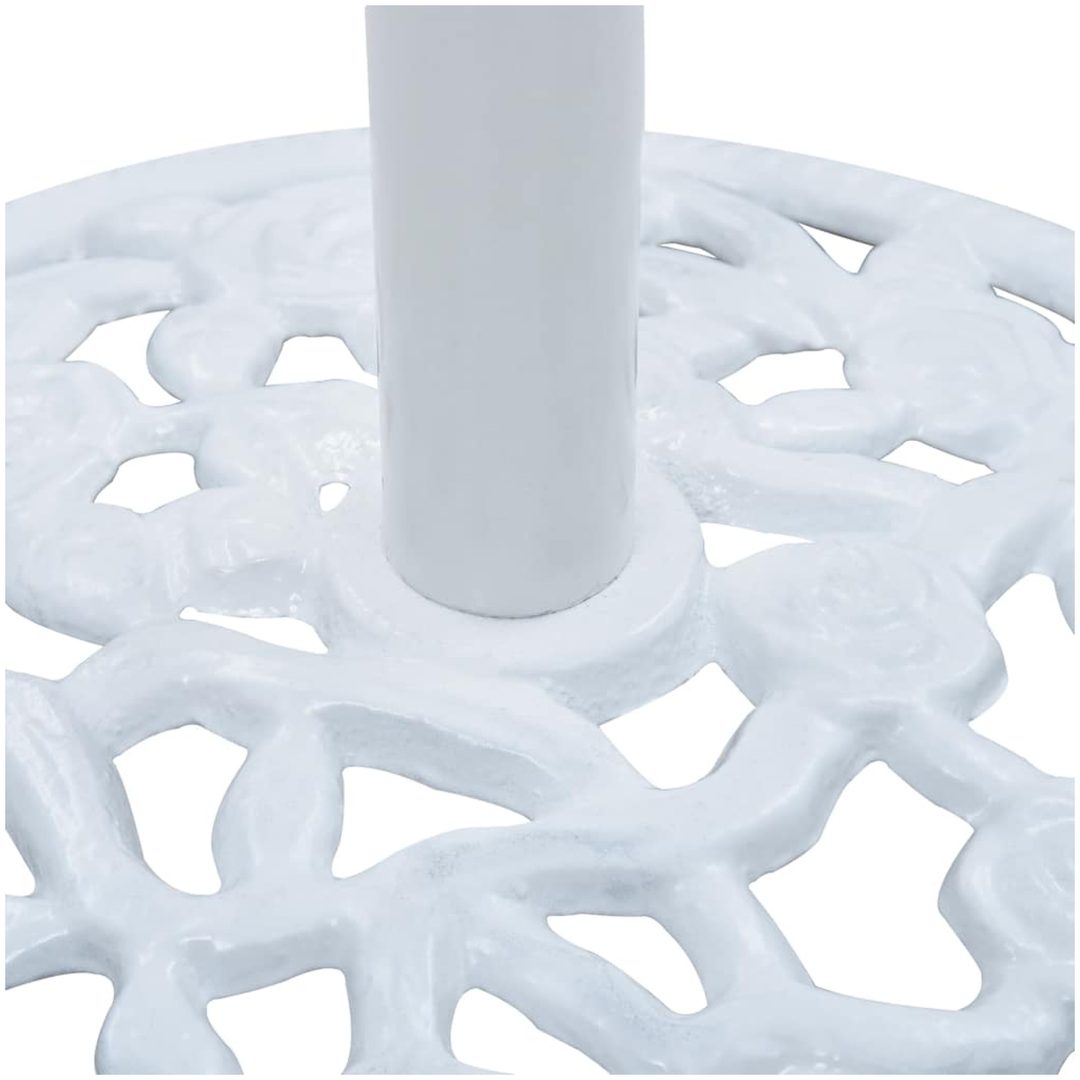 Parasollfot vit 12 kg 48 cm gjutjärn vidaXL 48 x 48 x 33 cm – bild 6
