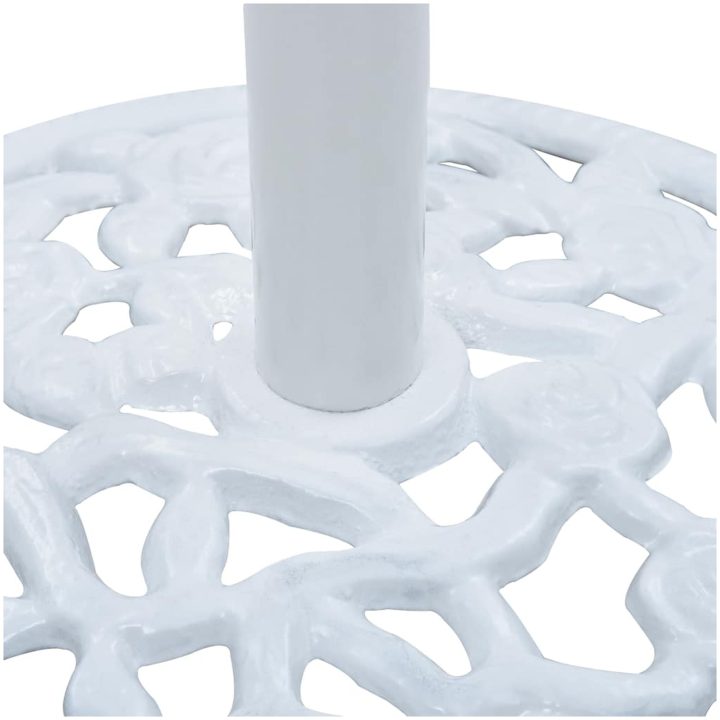 Parasollfot vit 12 kg 48 cm gjutjärn vidaXL 48 x 48 x 33 cm – bild 6