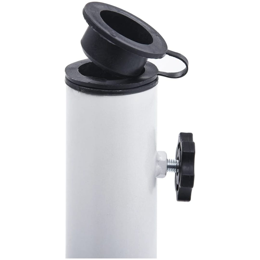 Parasollfot vit 12 kg 48 cm gjutjärn vidaXL 48 x 48 x 33 cm – bild 7