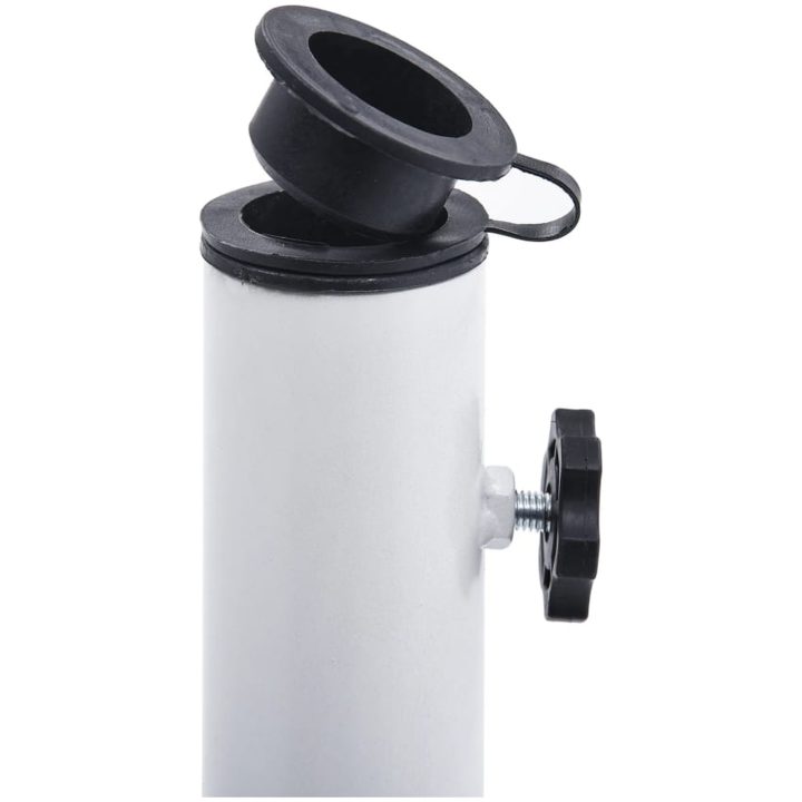 Parasollfot vit 12 kg 48 cm gjutjärn vidaXL 48 x 48 x 33 cm – bild 7