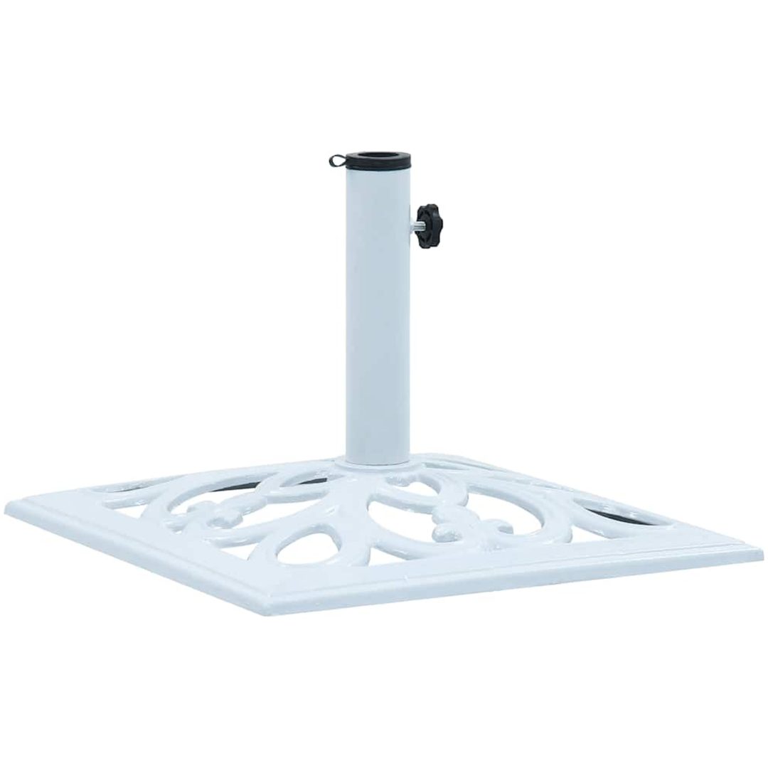 Parasollfot vit 12 kg 49 cm gjutjärn vidaXL 49 x 49 x 33 cm – bild 2