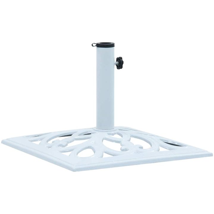Parasollfot vit 12 kg 49 cm gjutjärn vidaXL 49 x 49 x 33 cm – bild 2