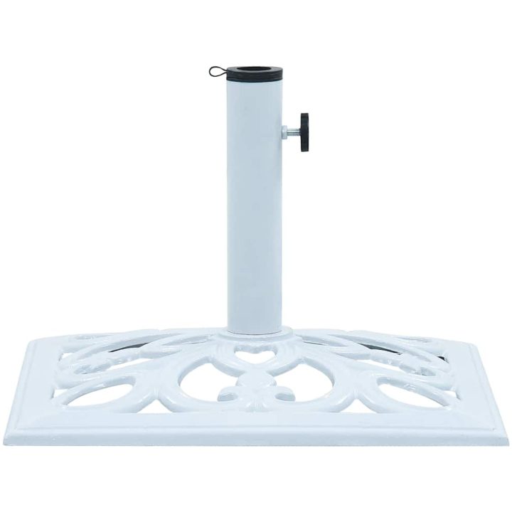 Parasollfot vit 12 kg 49 cm gjutjärn vidaXL 49 x 49 x 33 cm – bild 4