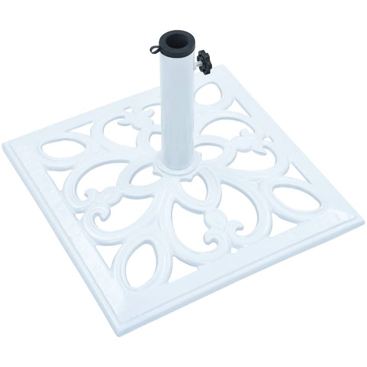 Parasollfot vit 12 kg 49 cm gjutjärn vidaXL 49 x 49 x 33 cm – bild 5