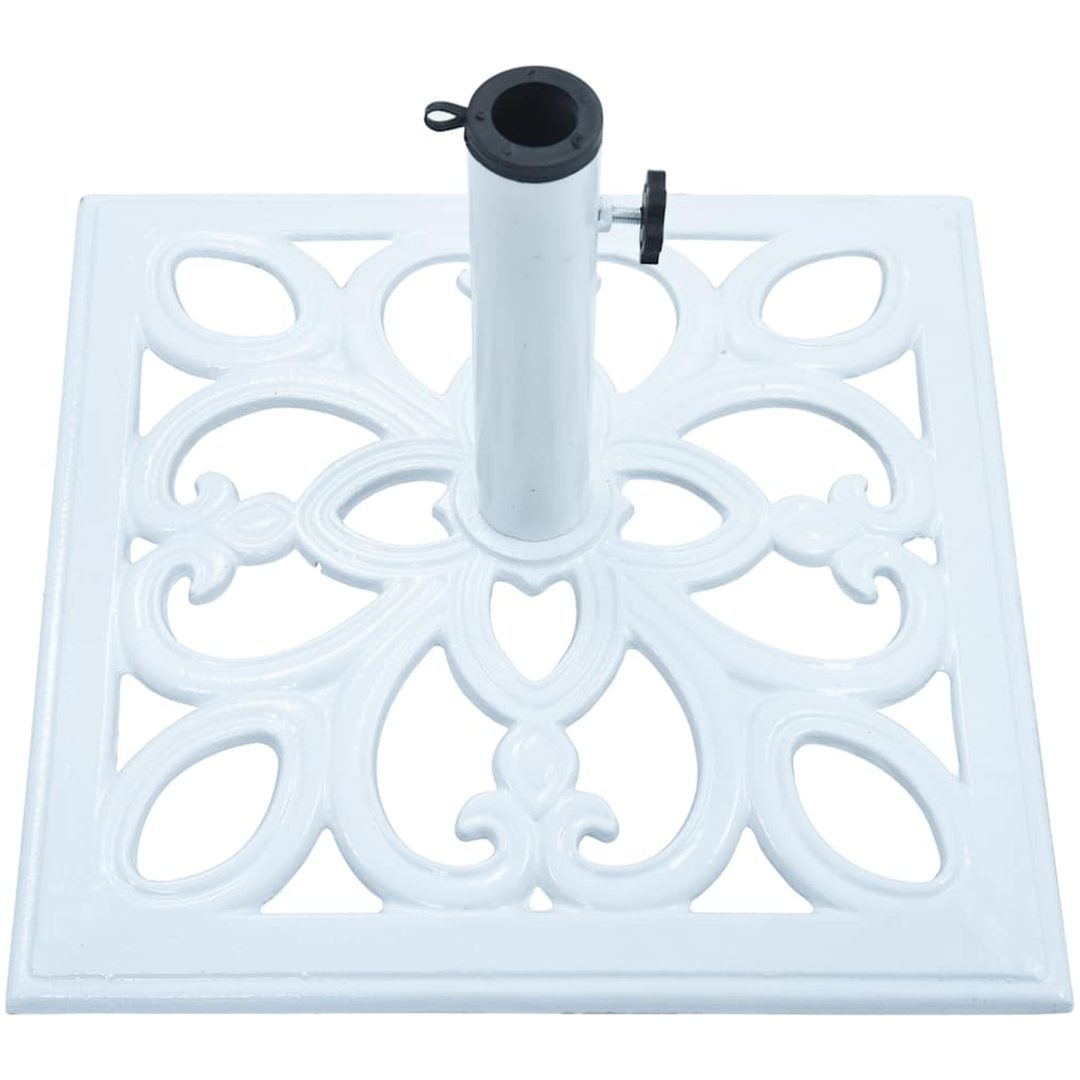 Parasollfot vit 12 kg 49 cm gjutjärn vidaXL 49 x 49 x 33 cm – bild 6