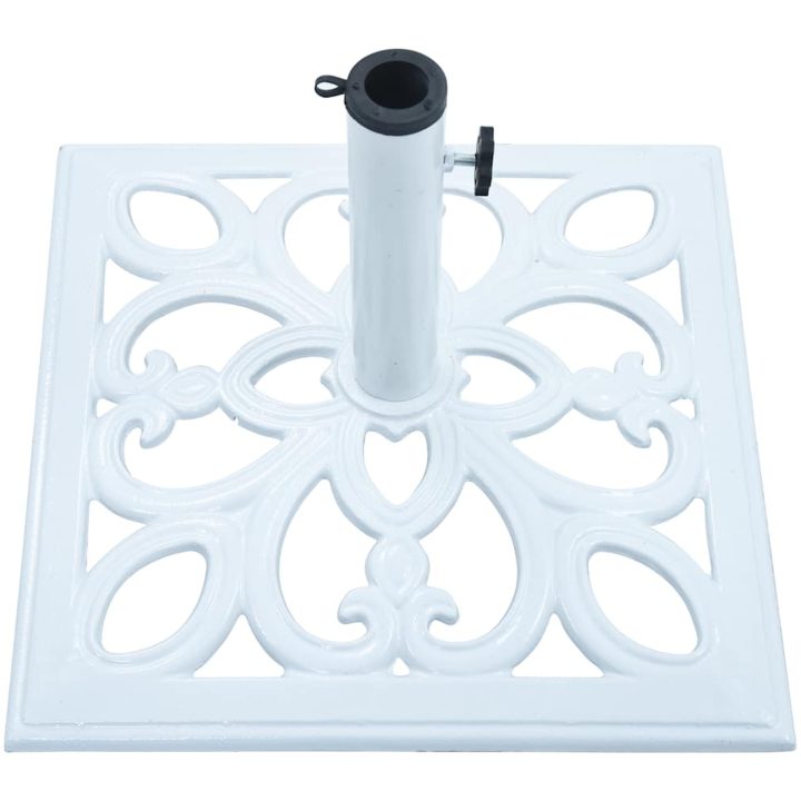 Parasollfot vit 12 kg 49 cm gjutjärn vidaXL 49 x 49 x 33 cm – bild 6