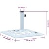 Parasollfot vit 12 kg 49 cm gjutjärn vidaXL 49 x 49 x 33 cm – miniatyr 9