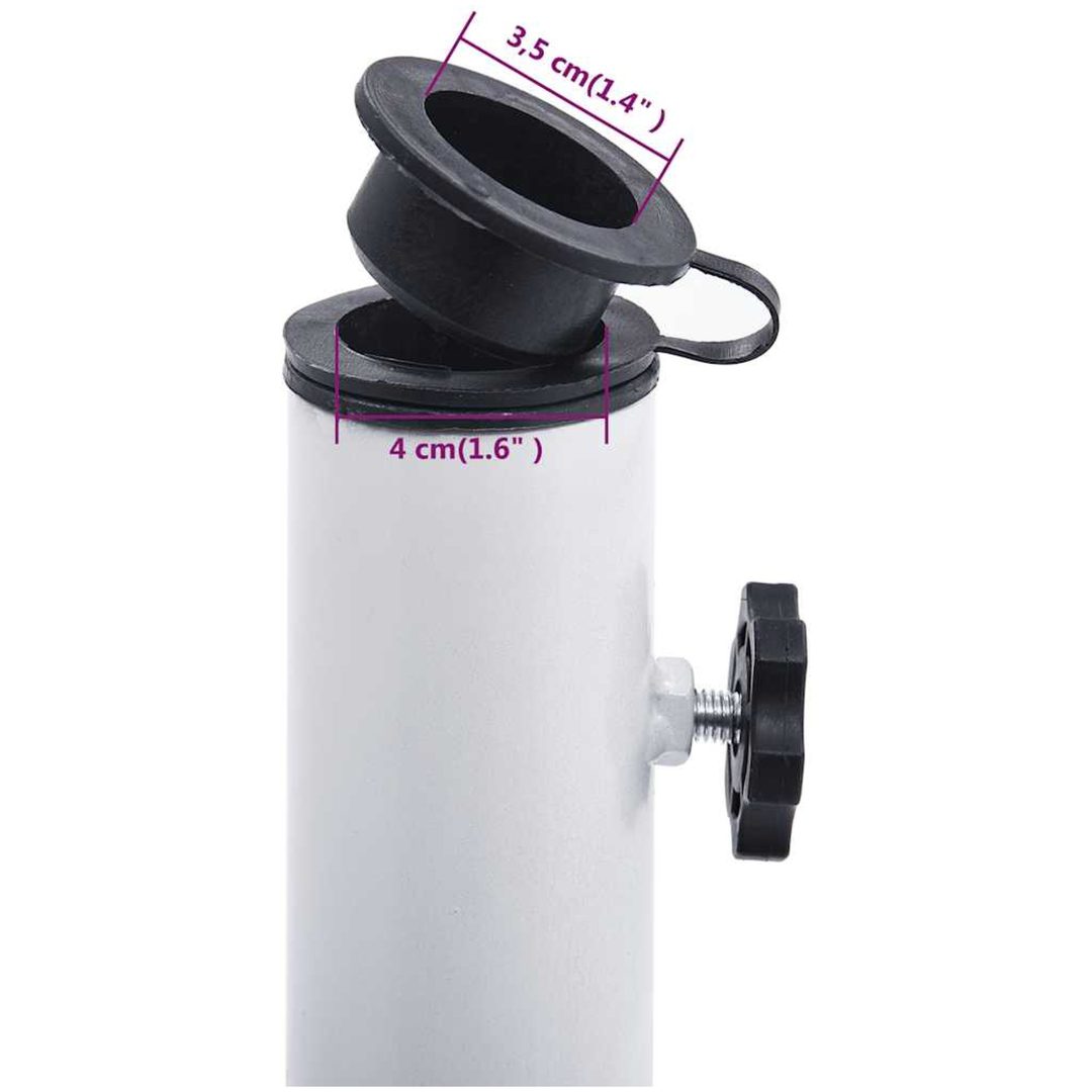 Parasollfot vit 12 kg 49 cm gjutjärn vidaXL 49 x 49 x 33 cm – bild 10