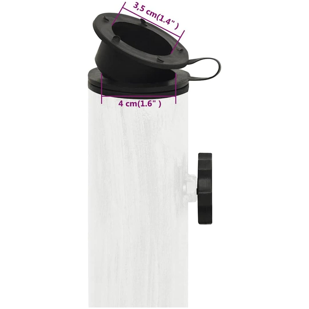 Parasollfot vit 44x gjutjärn vidaXL ⌀44 x 31 cm – bild 10