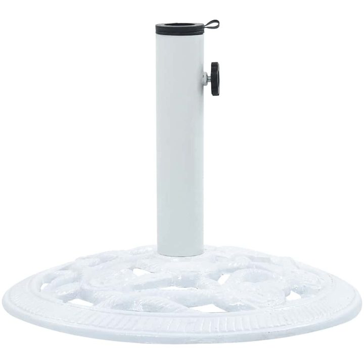 Parasollfot vit 9 kg 40 cm gjutjärn vidaXL 40 x 40 x 32 cm – bild 2