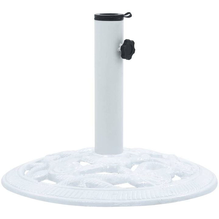 Parasollfot vit 9 kg 40 cm gjutjärn vidaXL 40 x 40 x 32 cm – bild 3