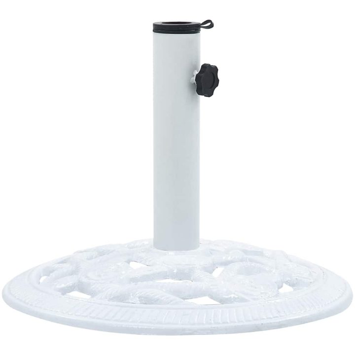 Parasollfot vit 9 kg 40 cm gjutjärn vidaXL 40 x 40 x 32 cm – bild 4