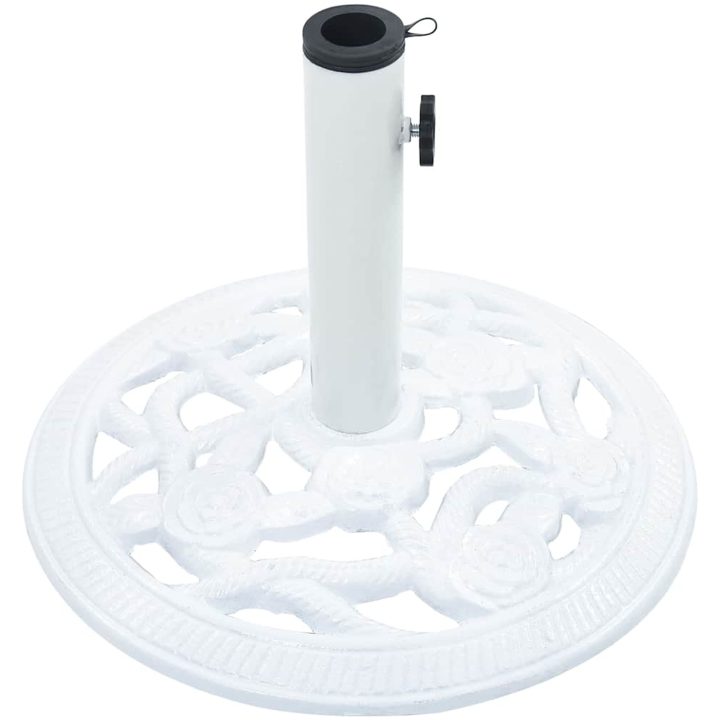 Parasollfot vit 9 kg 40 cm gjutjärn vidaXL 40 x 40 x 32 cm – bild 5