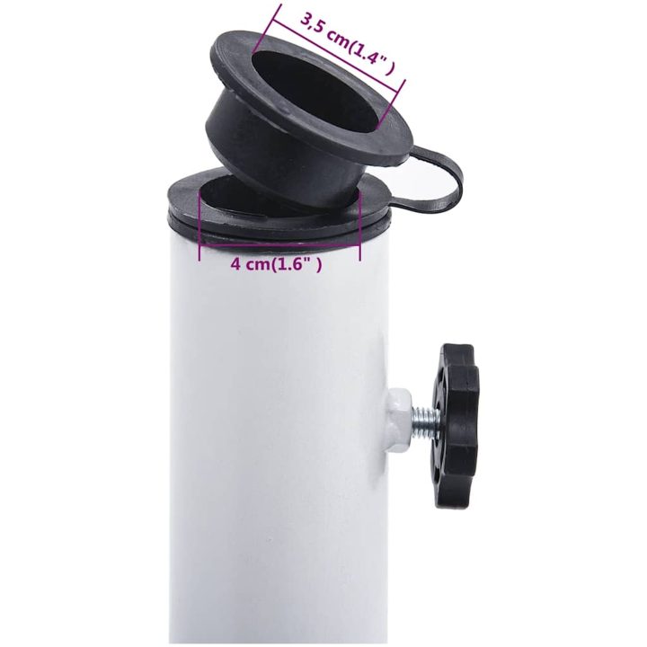 Parasollfot vit 9 kg 40 cm gjutjärn vidaXL 40 x 40 x 32 cm – bild 10