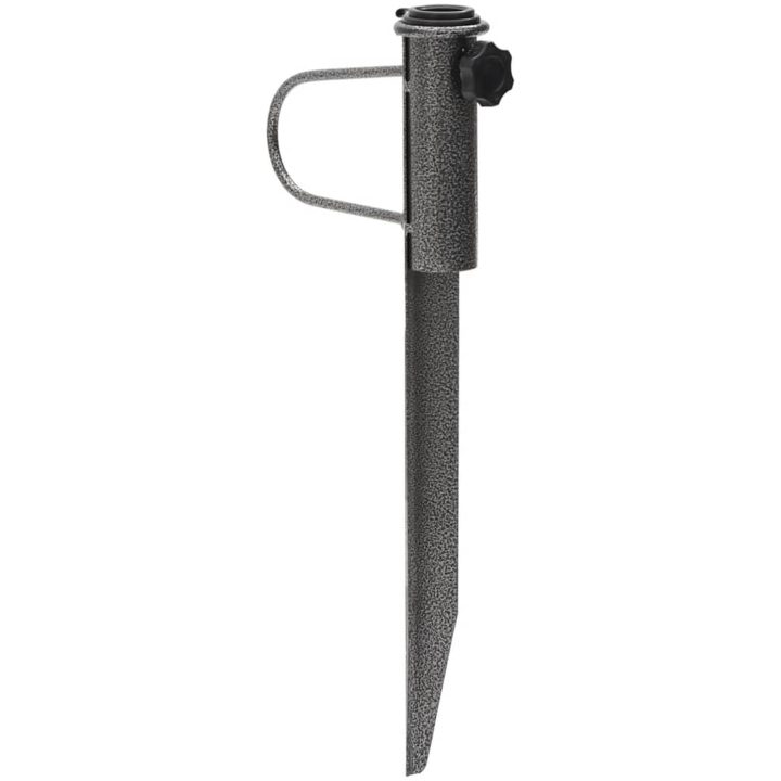 Parasollfötter med spett 2 st 19x42 cm galvaniserat stål vidaXL – bild 2
