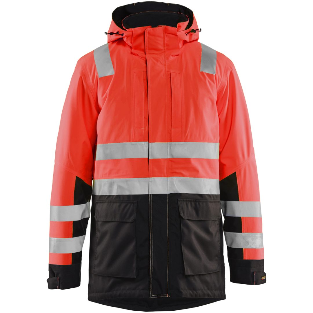Parkas 44951987 Hivisröd / Svart BLÅKLÄDER PARKAS 44951987 RÖD/SVART XS