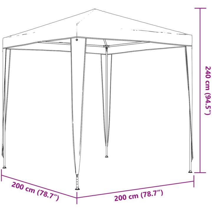 Partytält blå vidaXL 2 x 2 m – bild 8