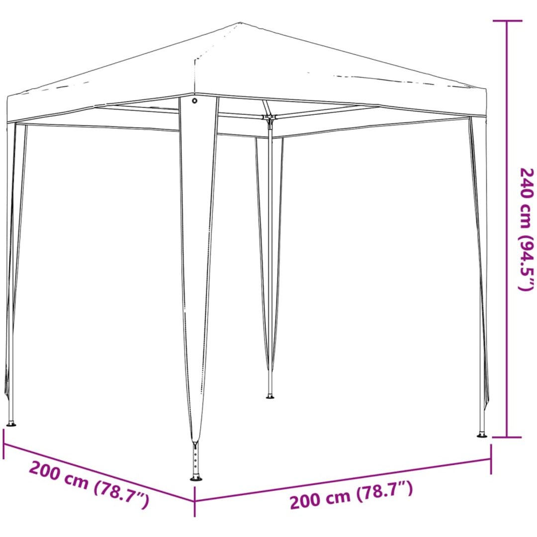 Partytält grön vidaXL 2 x 2 m – bild 8