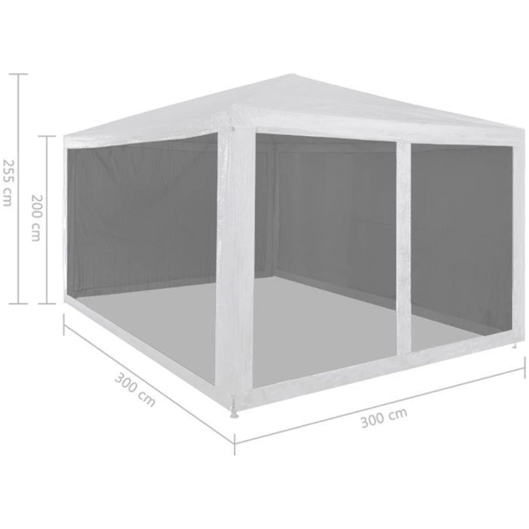 Partytält med 4 sidoväggar i nät vidaXL 3 x 3 m – bild 6