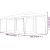 Partytält med 8 sidoväggar i nät HDPE grön vidaXL 3 x 9 m – miniatyr 7