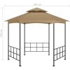 Partytält med sidoväggar 3,1x2,7 m taupe vidaXL – miniatyr 6