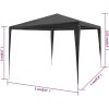 Partytält PE antracit vidaXL 3 x 3 m – miniatyr 6