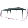 Partytält PE grön vidaXL 3 x 6 m – miniatyr 6