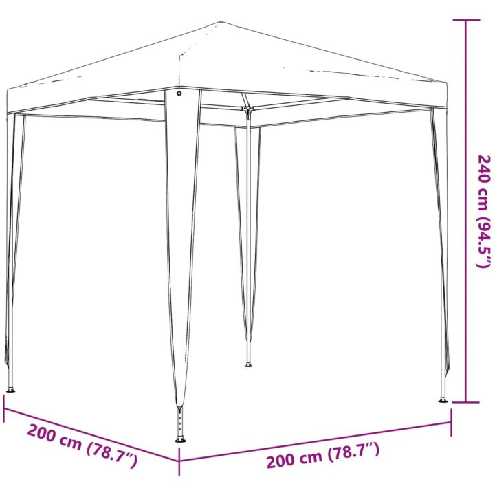 Partytält vit vidaXL 2 x 2 m – bild 8