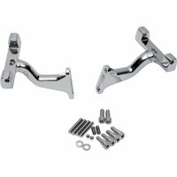 Passagerarfotplattor Fäste Raised Krom DRAG SPECIALTIES