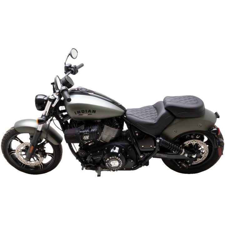 Passagerarsadel Standard Touring Diamantstickad Svart MUSTANG – bild 3