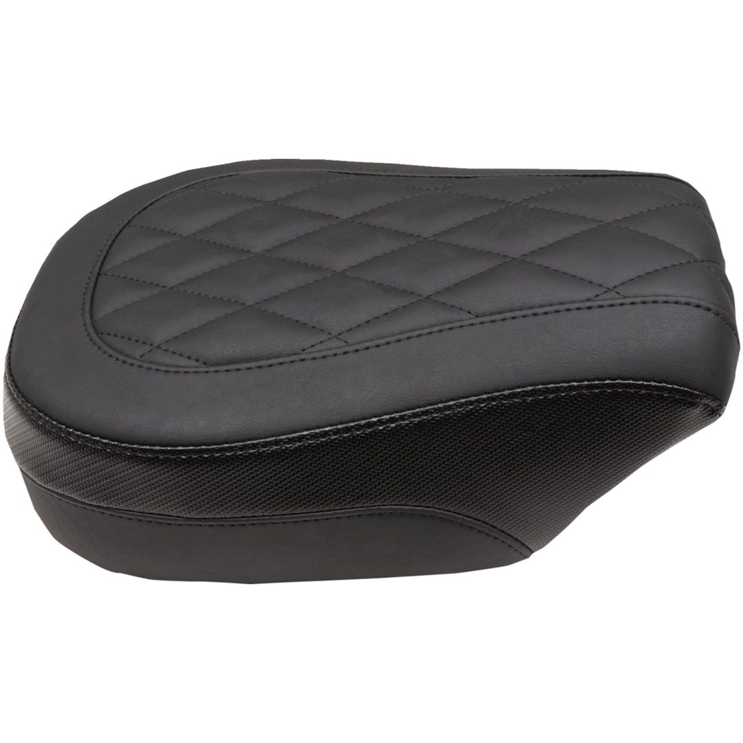 Passagerarsadel Standard Touring Diamantstickad Svart MUSTANG