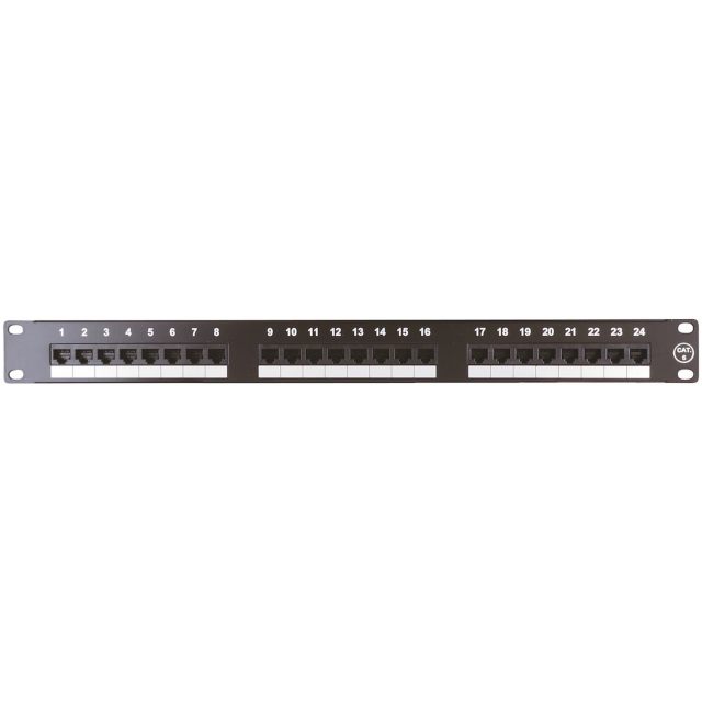 Patchpanel 19” Cat.6, Oskärmad, 24-portar MALMBERGS