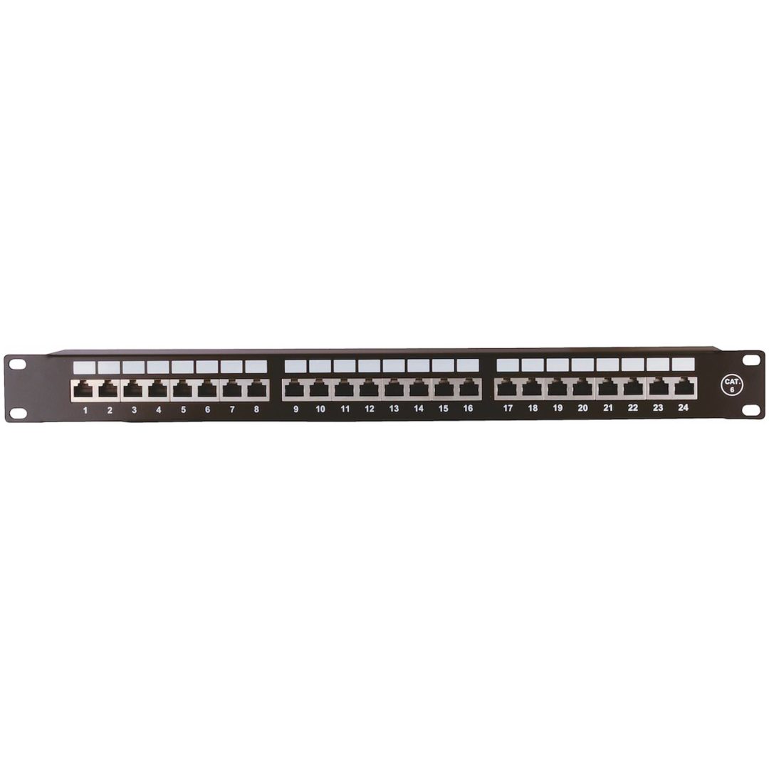 Patchpanel 19" Cat.6, Skärmad, 24-portar MALMBERGS