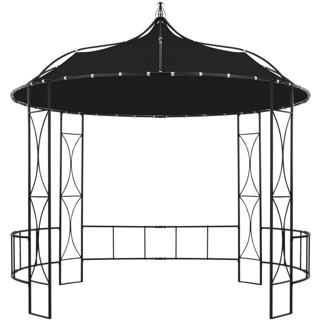 Paviljong 300x290 cm antracit rund vidaXL – bild 2
