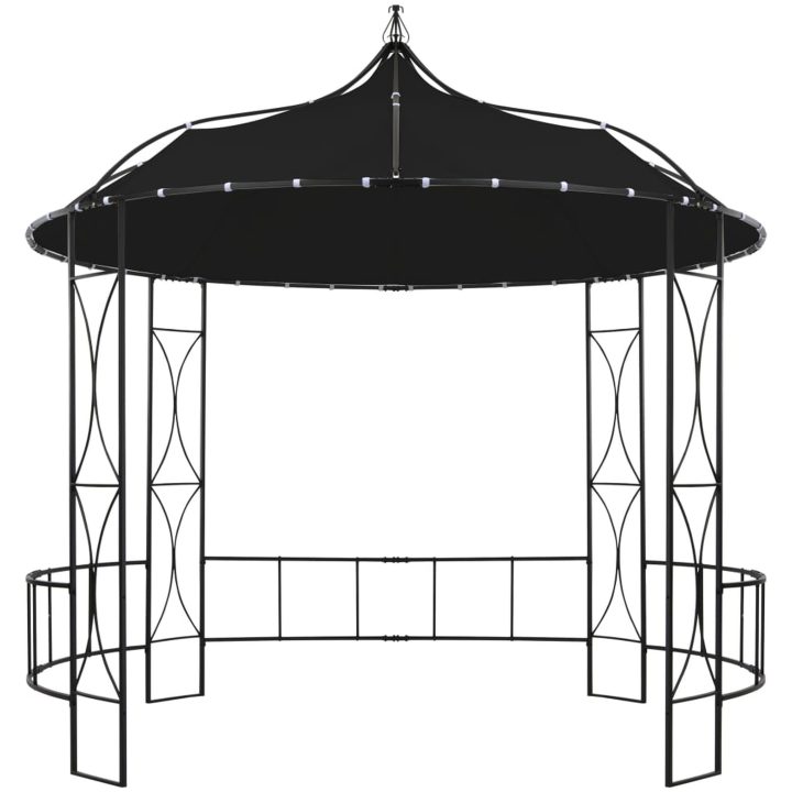 Paviljong 300x290 cm antracit rund vidaXL – bild 2