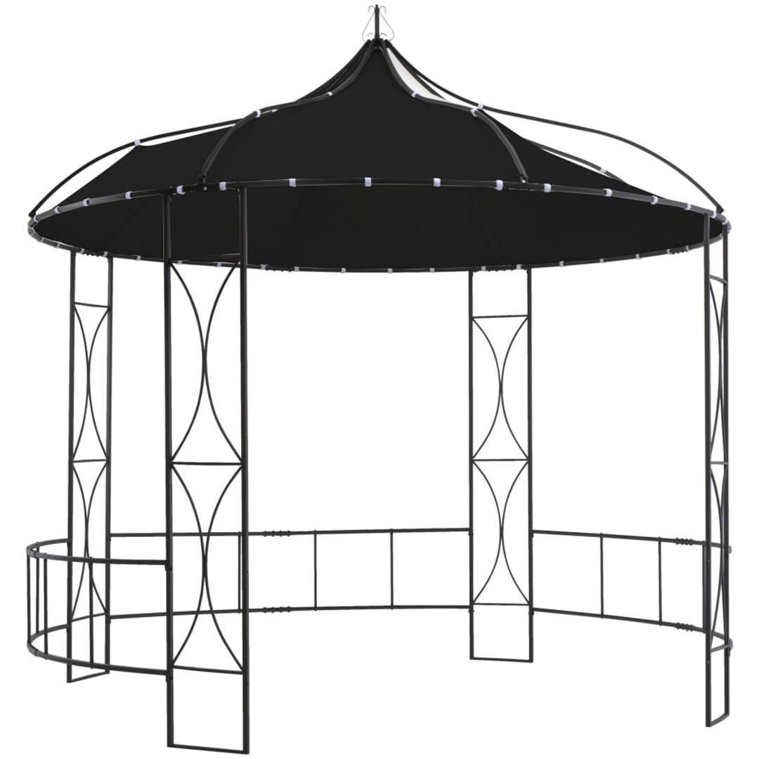 Paviljong 300x290 cm antracit rund vidaXL