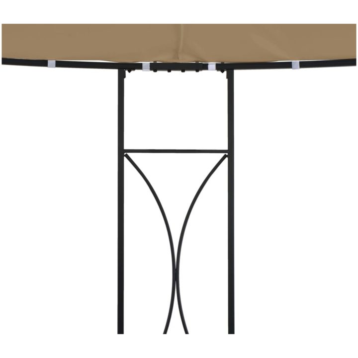 Paviljong 300x290 cm taupe rund vidaXL – bild 3