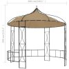 Paviljong 300x290 cm taupe rund vidaXL – miniatyr 6
