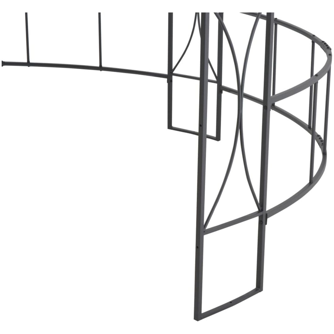 Paviljong 300x290 cm vit rund vidaXL – bild 5