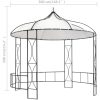 Paviljong 300x290 cm vit rund vidaXL – miniatyr 6