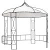 Paviljong 300x290 cm vit rund vidaXL – miniatyr 1