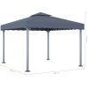 Paviljong 300x300 cm antracit aluminium vidaXL – miniatyr 4