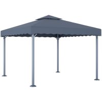 Paviljong 300x300 cm antracit aluminium vidaXL