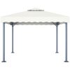 Paviljong 300x300 cm gräddvit aluminium vidaXL – miniatyr 2