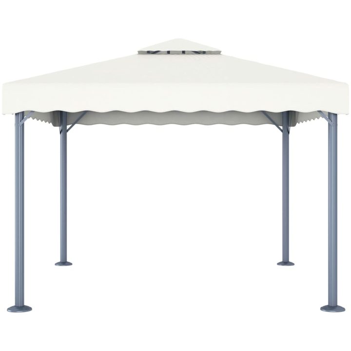 Paviljong 300x300 cm gräddvit aluminium vidaXL – bild 2