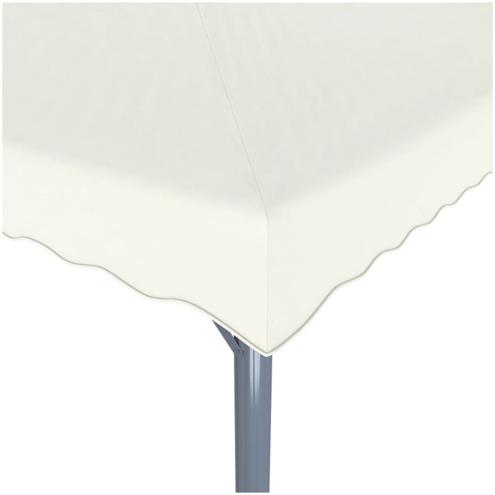 Paviljong 300x300 cm gräddvit aluminium vidaXL – bild 3